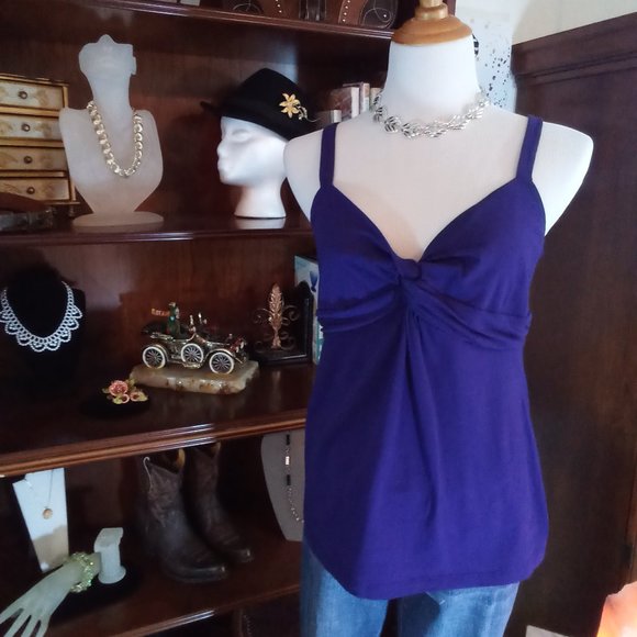 Ann Taylor Purple Summer Top, Sz Large, NWOT - Picture 4 of 16